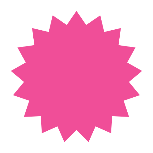 Pink 2" Starburst Labels | Self-adhesive | 300 Labels Per Roll